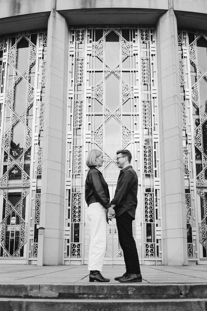 Natural light film engagement photography in Seattle